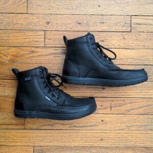 Lems Leather Boulder Boot Waterproof Shadow - black size 9.5 women's (8 men's)